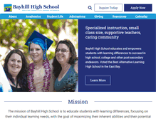Tablet Screenshot of bayhillhs.org